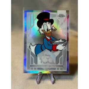 Topps Chrome Disney 100 Scrooge McDuck Refractor Collectible Card